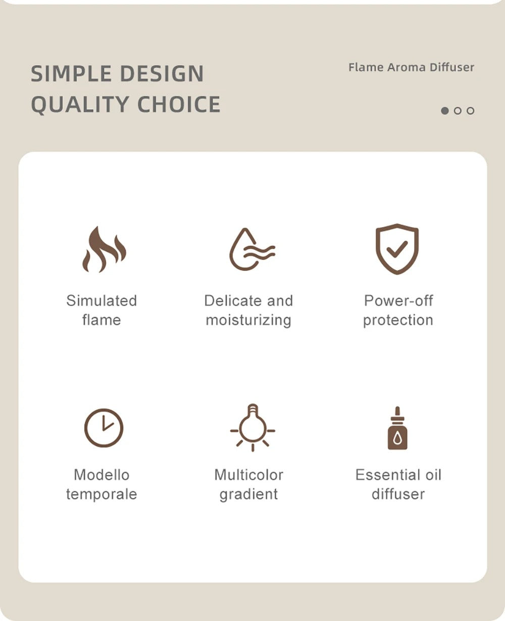 Flame aroma diffuser