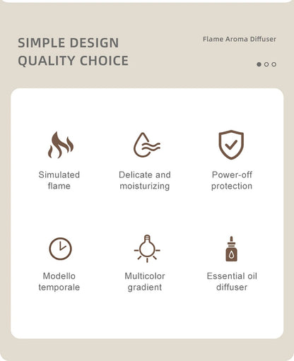 Flame aroma diffuser